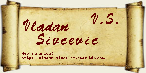 Vladan Sivčević vizit kartica